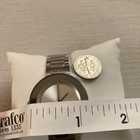 Movado Bold Silver Stainless Steel Watch Rose Gold Dial Quartz 3600381 Gift Box - Picture 16 of 16